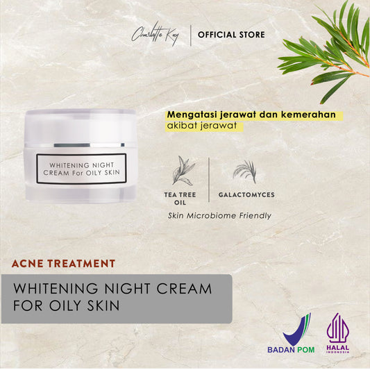 (Acne Treatment) Whitening Night Cream for Oily Skin
